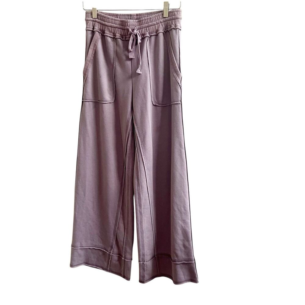 Fate Purple Wide Leg Activewear Sweatpants Size Small Pockets Streetwear Boho